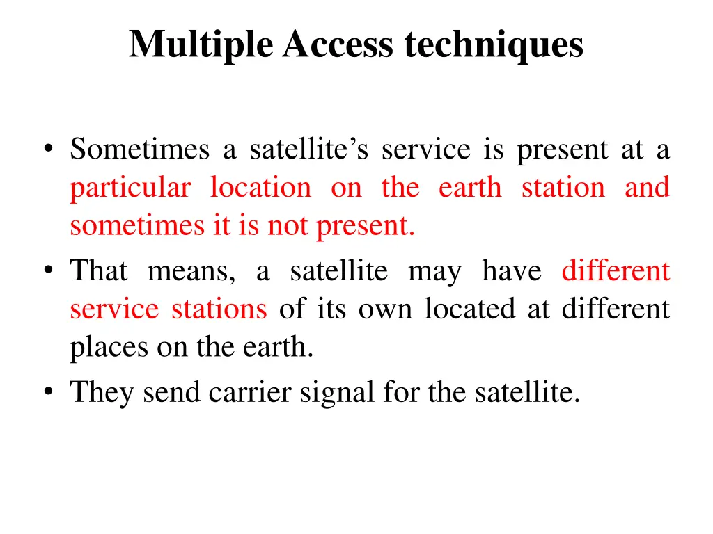 multiple access techniques