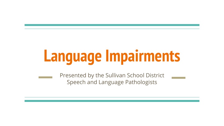 language impairments