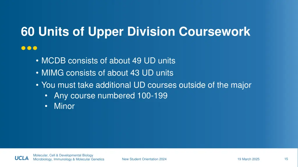 60 units of upper division coursework