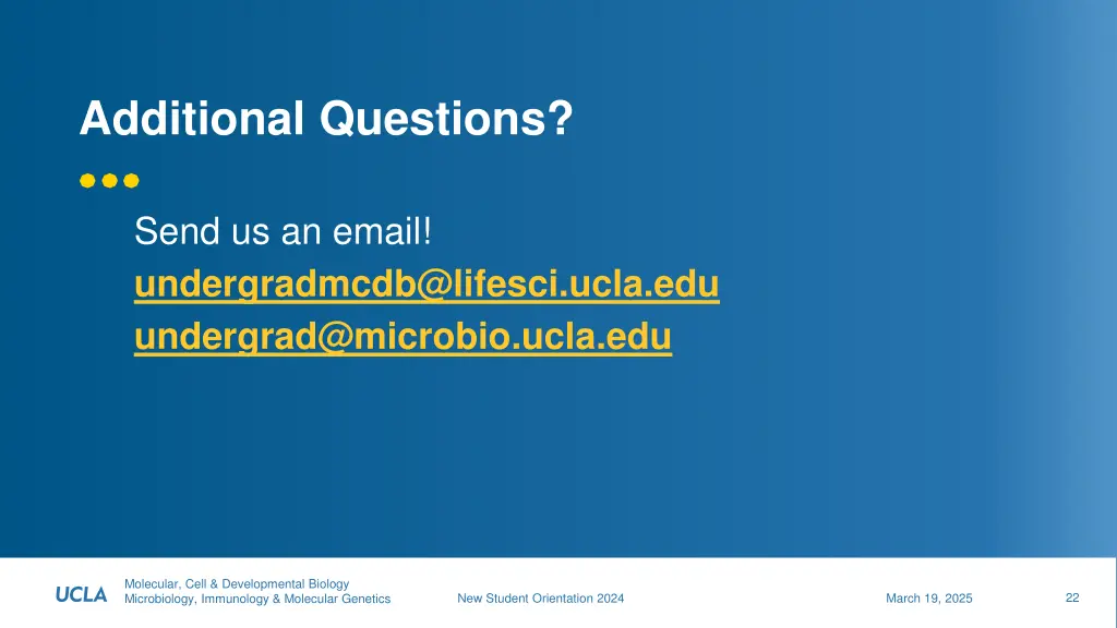 additional questions
