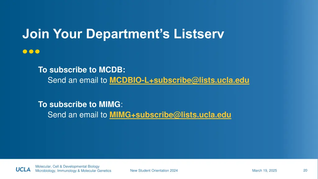 join your department s listserv