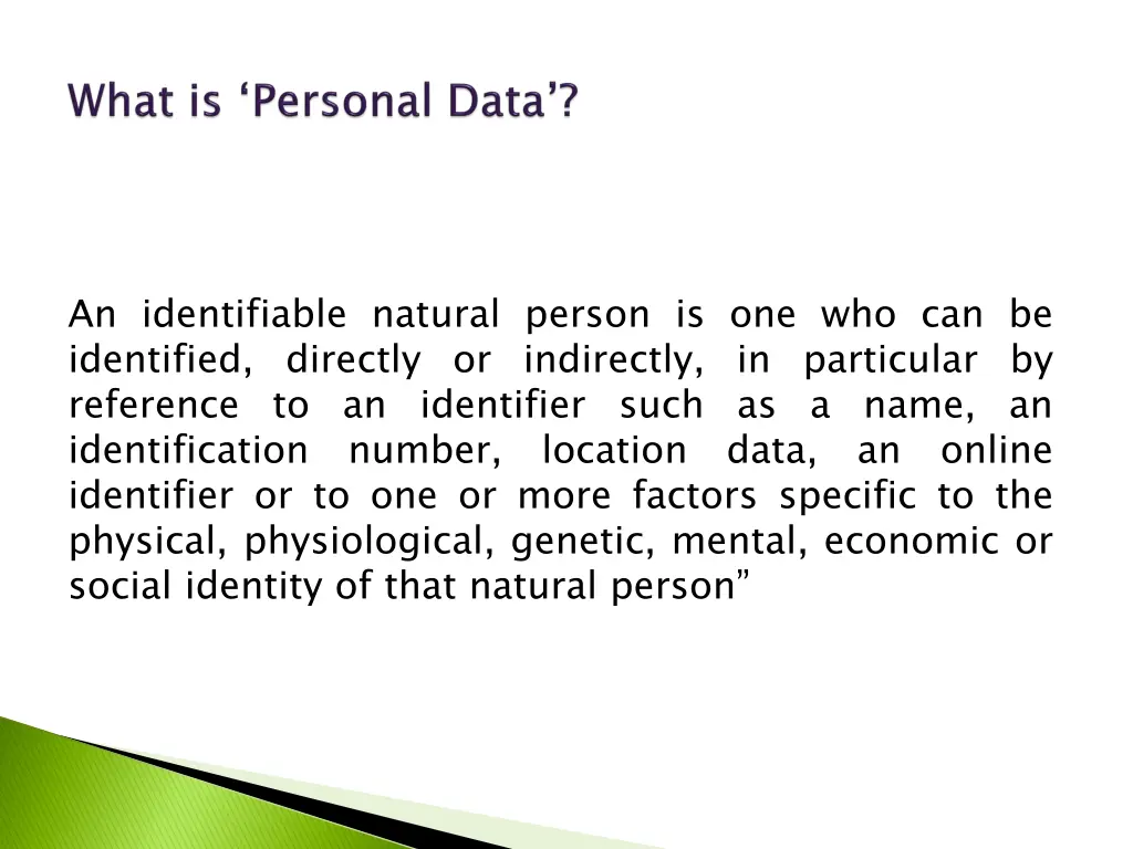 an identifiable natural person