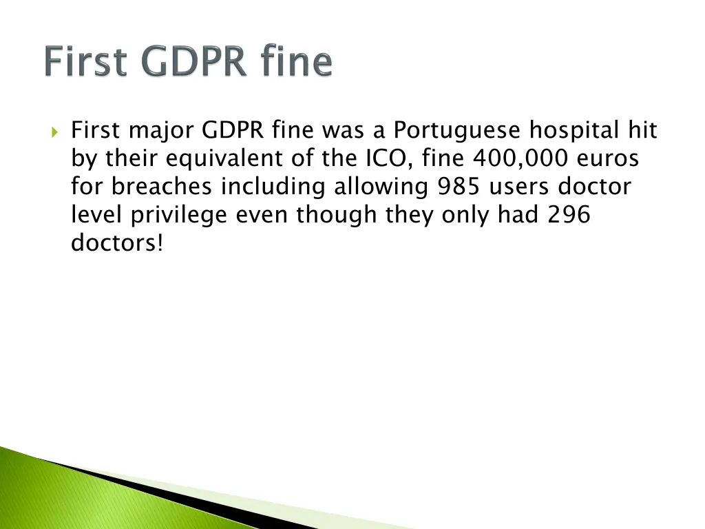 first major gdpr fine was a portuguese hospital