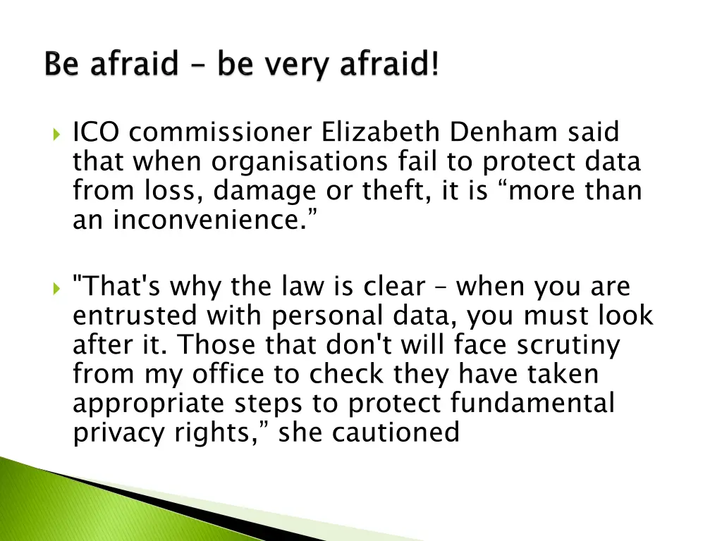 ico commissioner elizabeth denham said that when