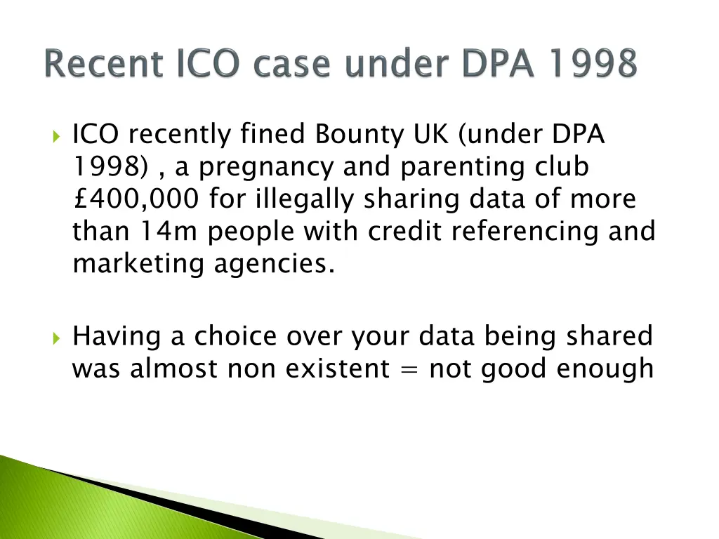 ico recently fined bounty uk under dpa 1998