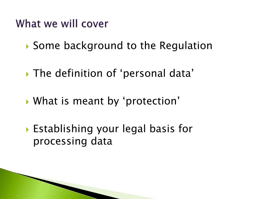 some background to the regulation