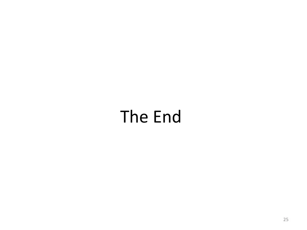 the end