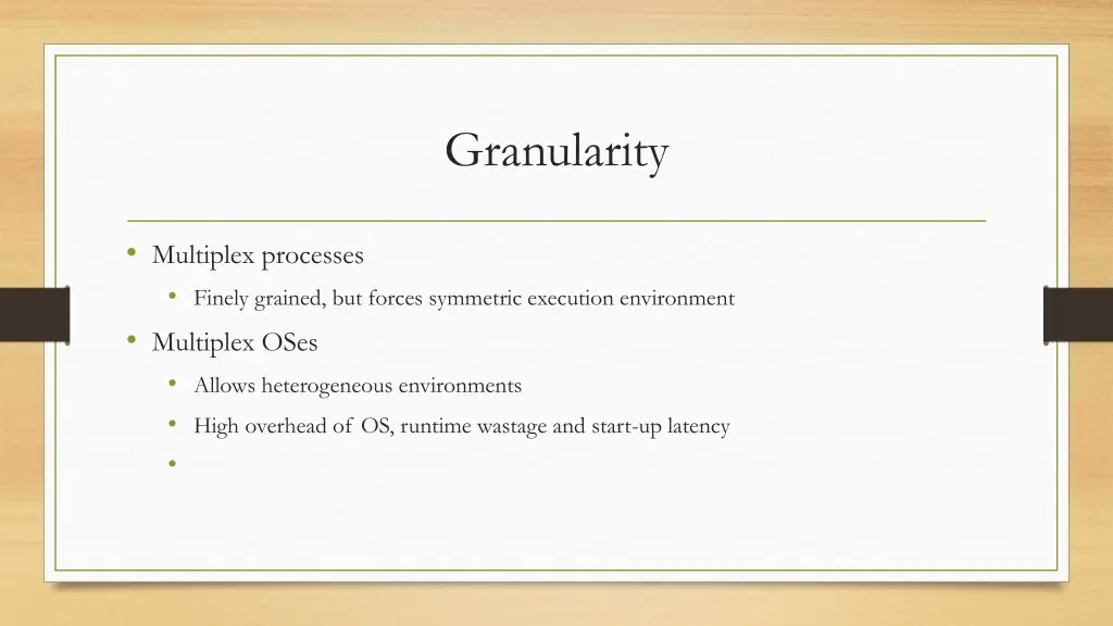 granularity