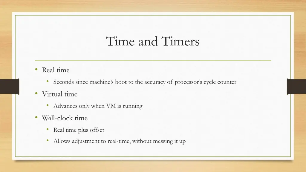 time and timers
