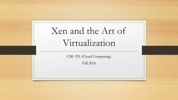 xen and the art of virtualization