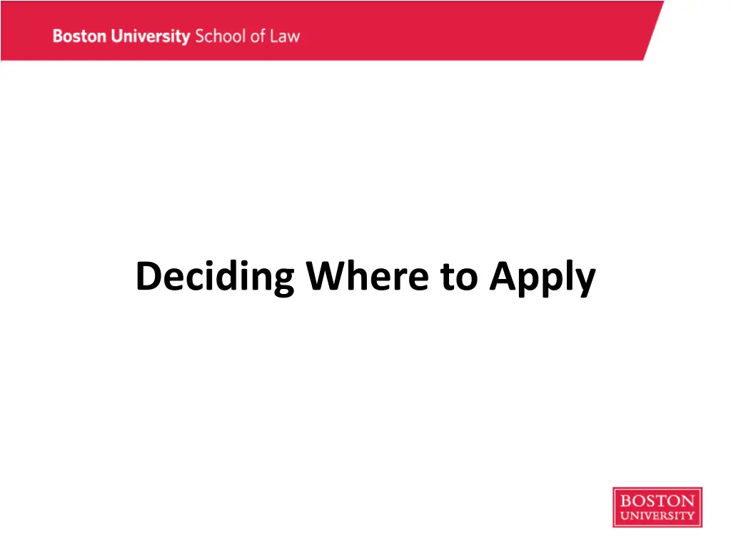 deciding where to apply