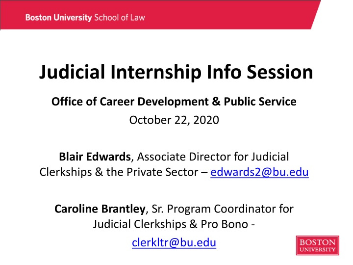 judicial internship info session