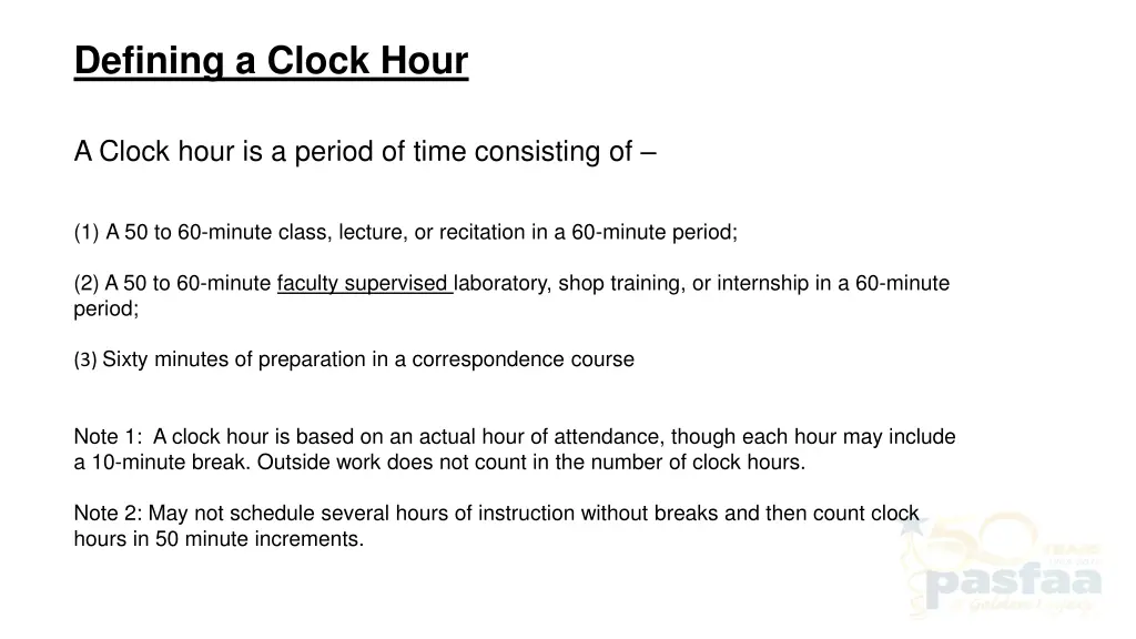 defining a clock hour