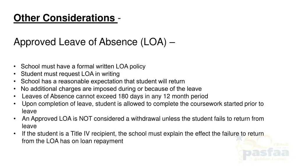other considerations 1