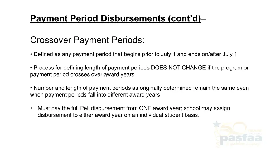 payment period disbursements cont d