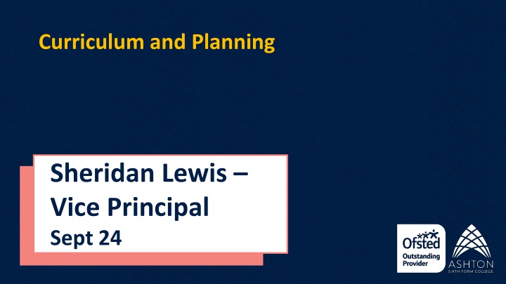curriculum and planning
