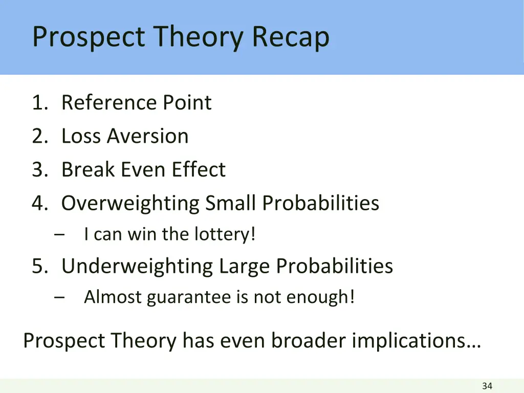 prospect theory recap 3