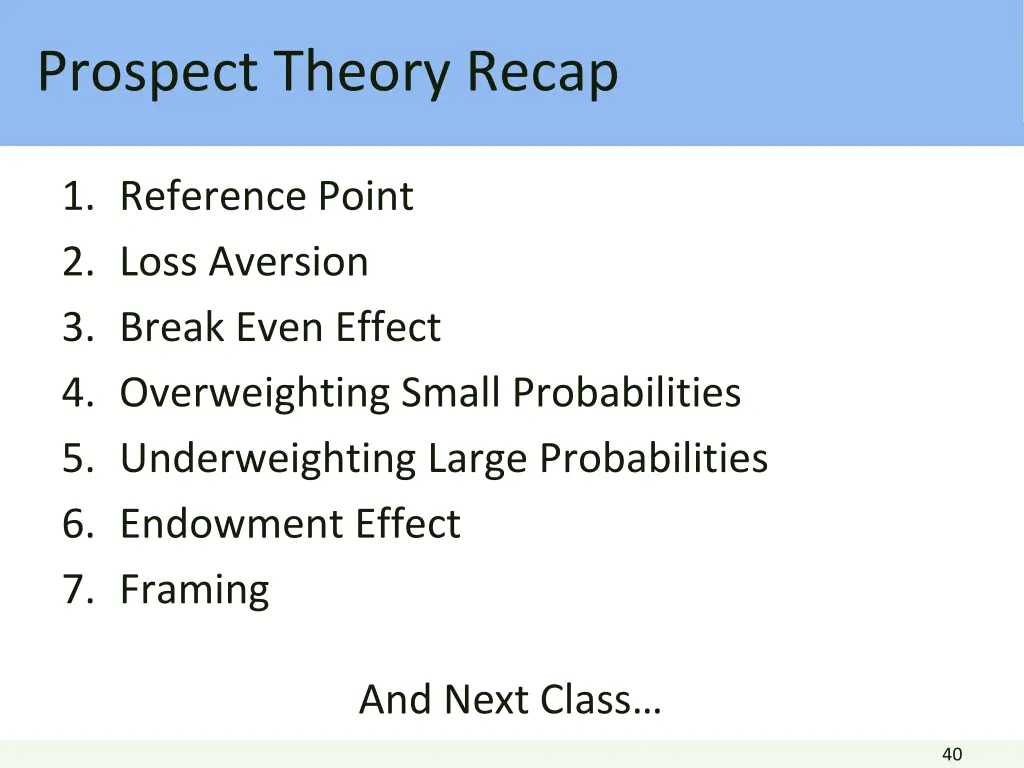 prospect theory recap 4