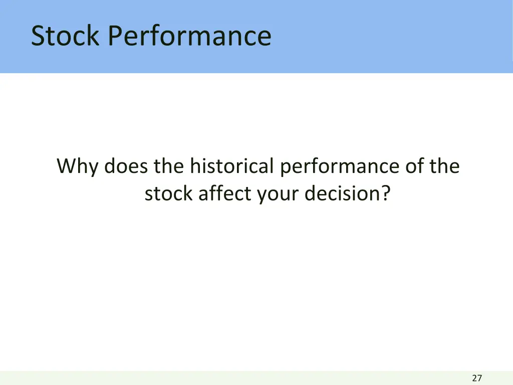 stock performance