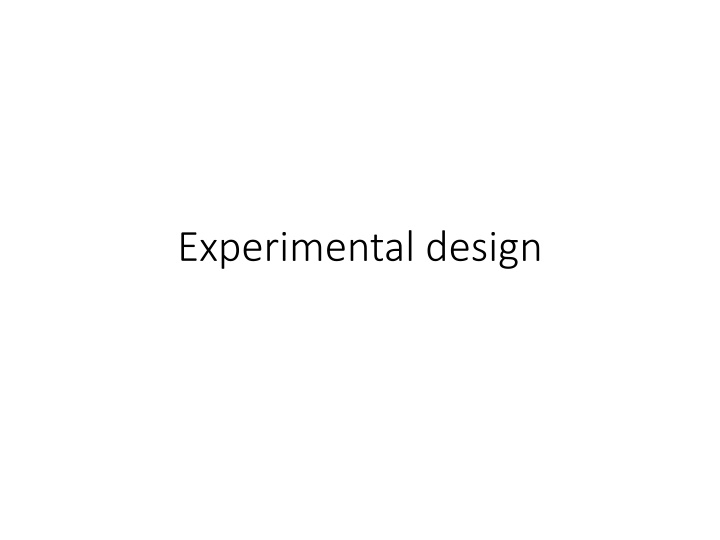 experimental design