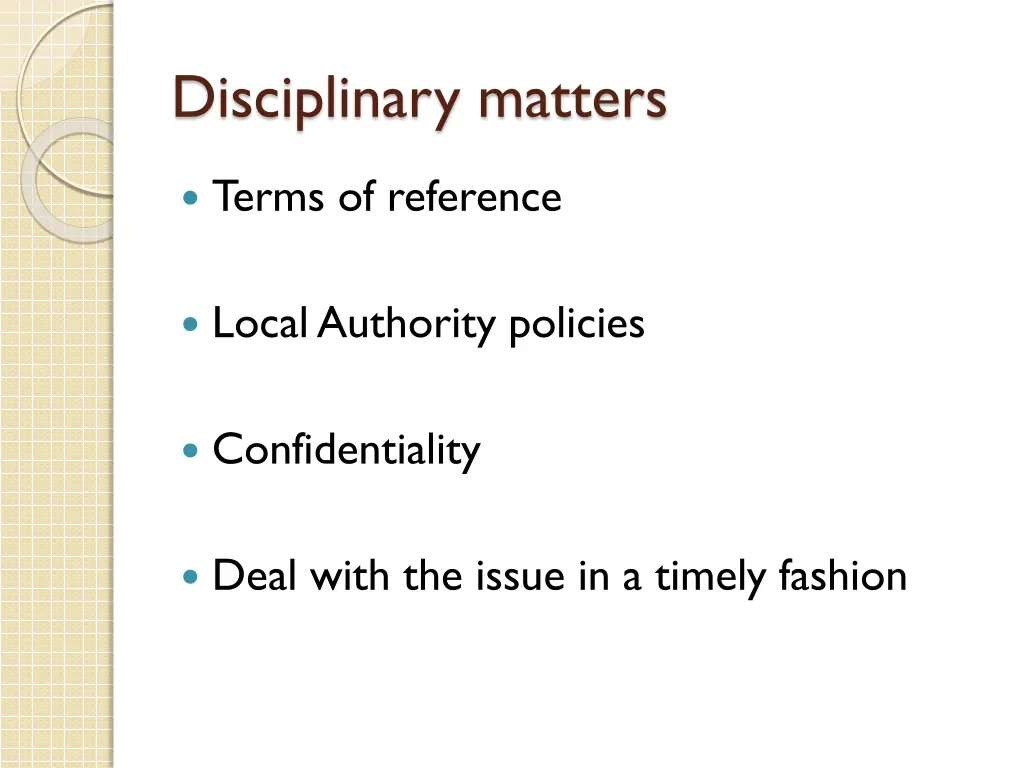 disciplinary matters 1