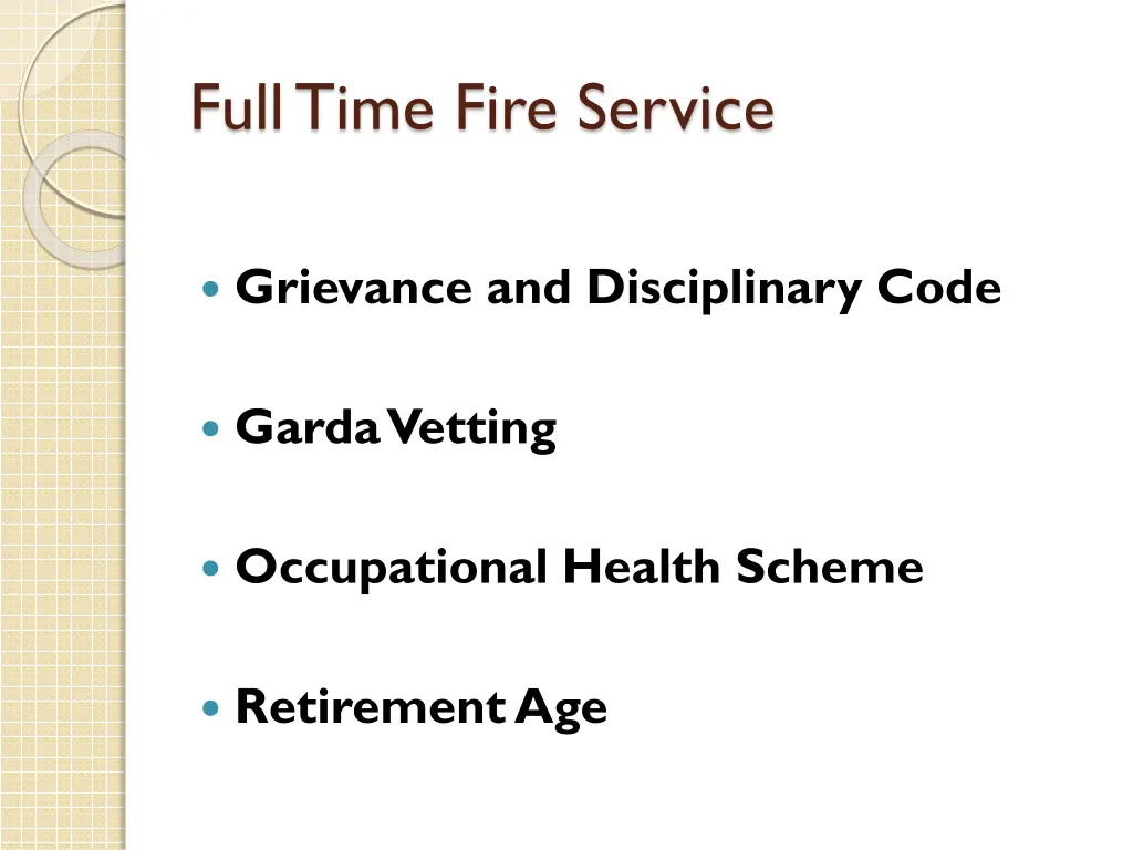 full time fire service