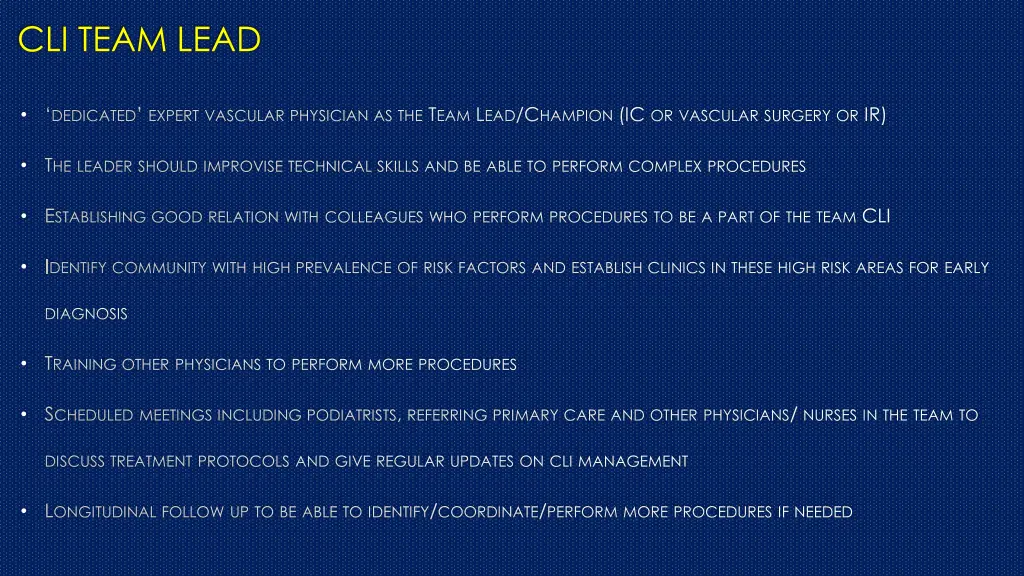 cli team lead