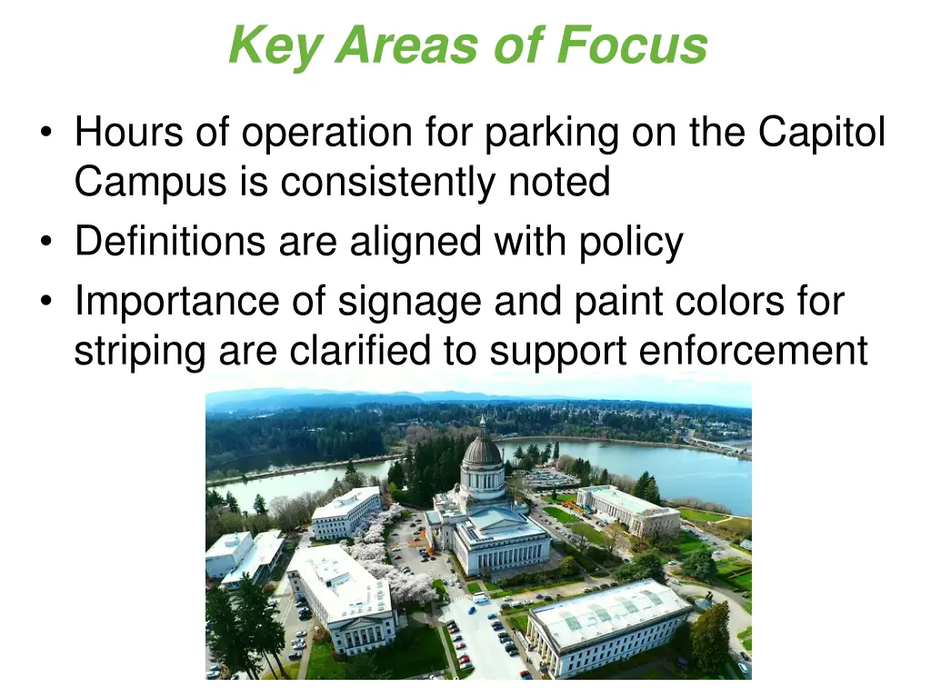 key areas of focus