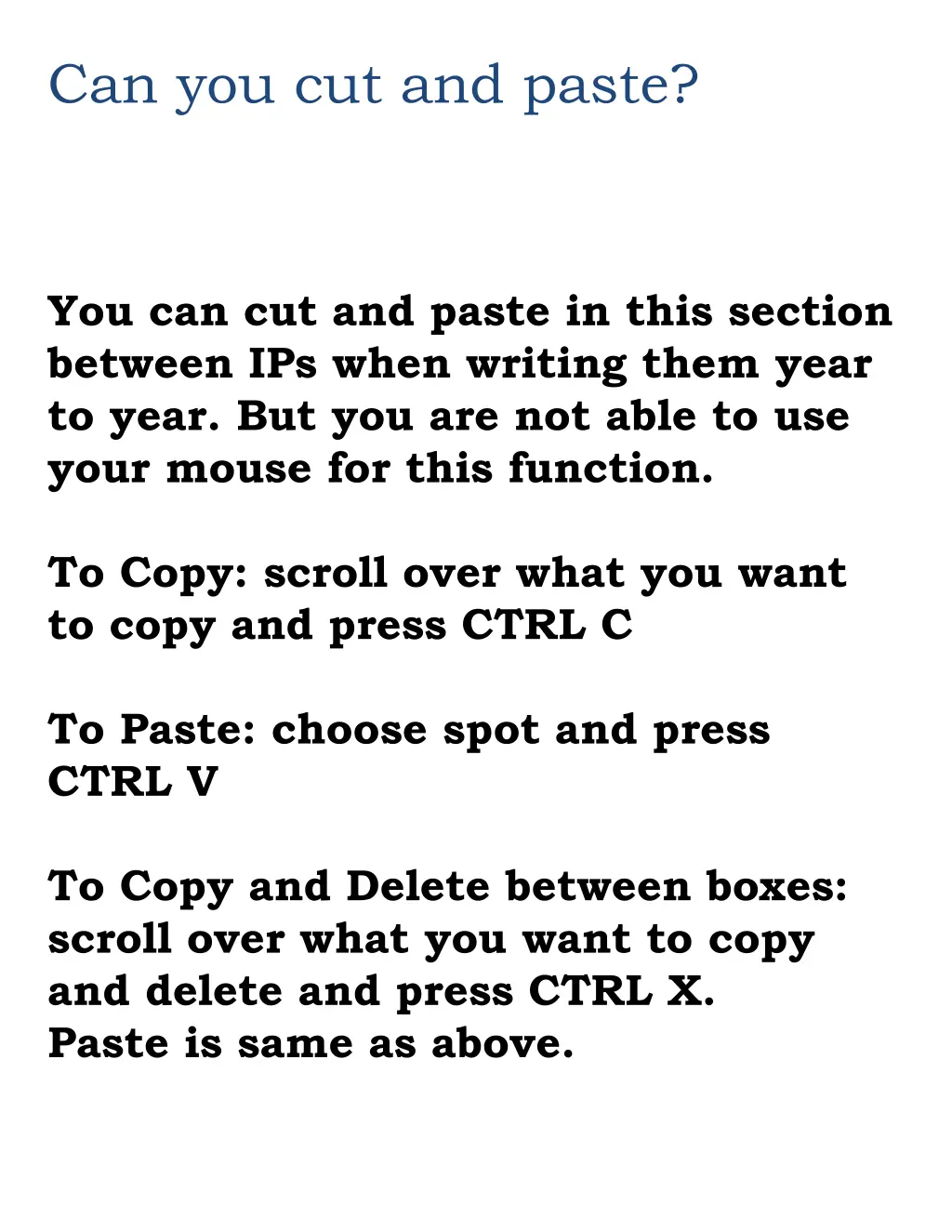can you cut and paste