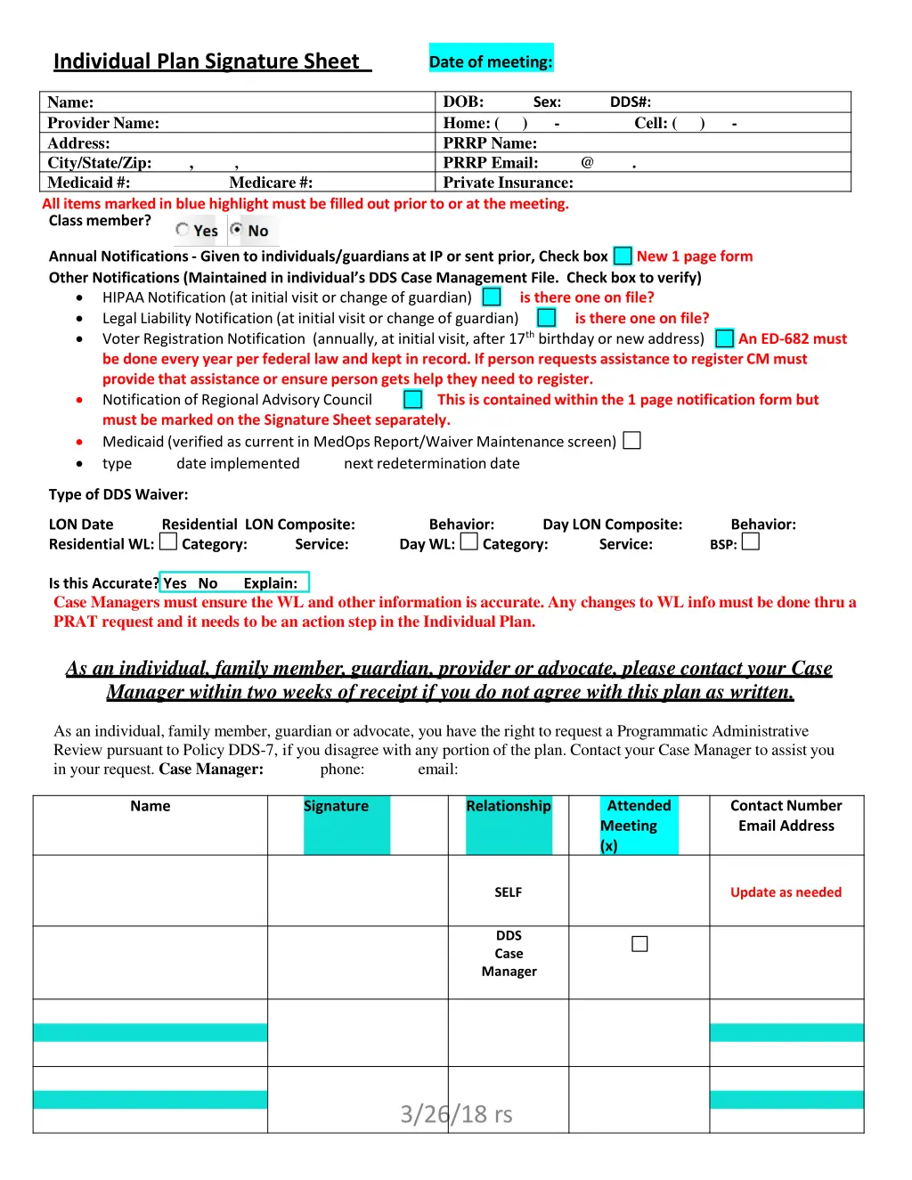 individual plan signature sheet 1