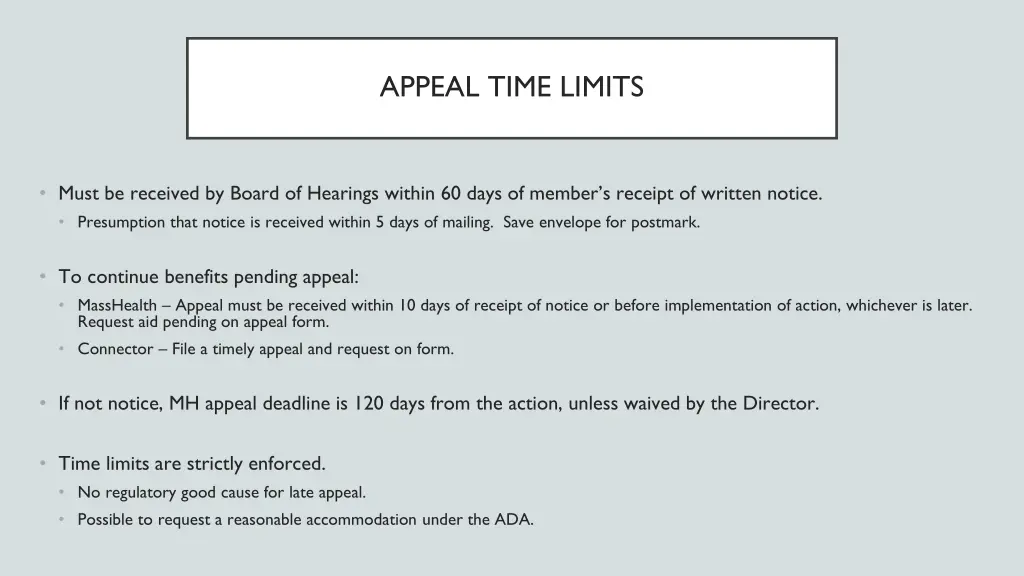 appeal time limits