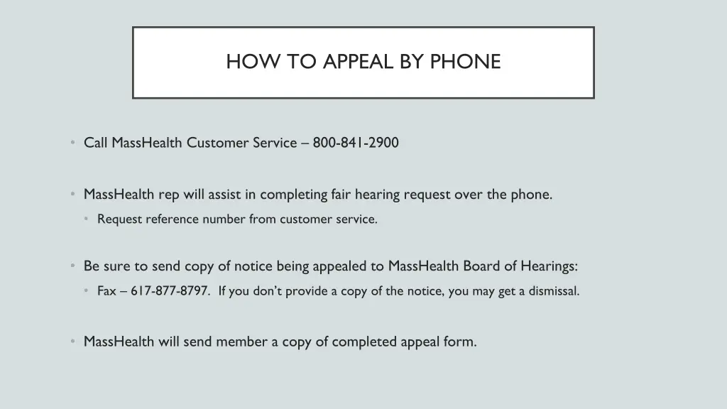 how to appeal by phone