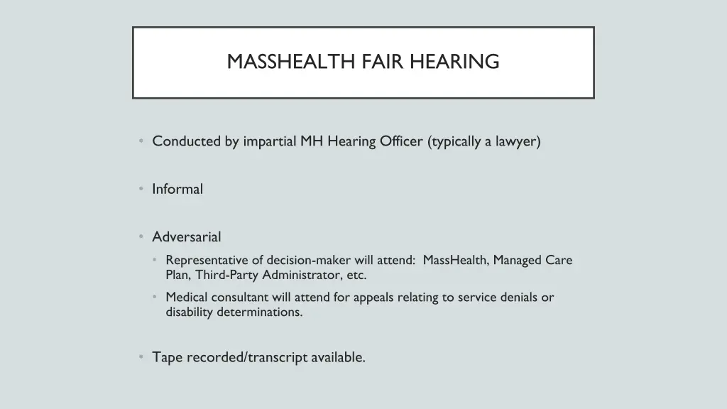 masshealth fair hearing