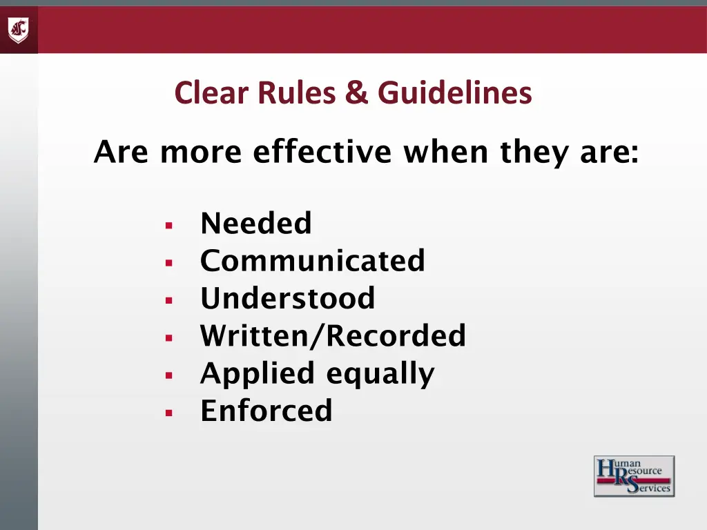 clear rules guidelines