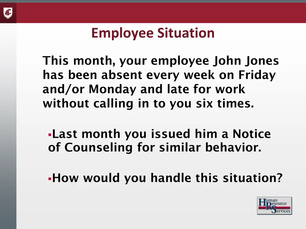 employee situation