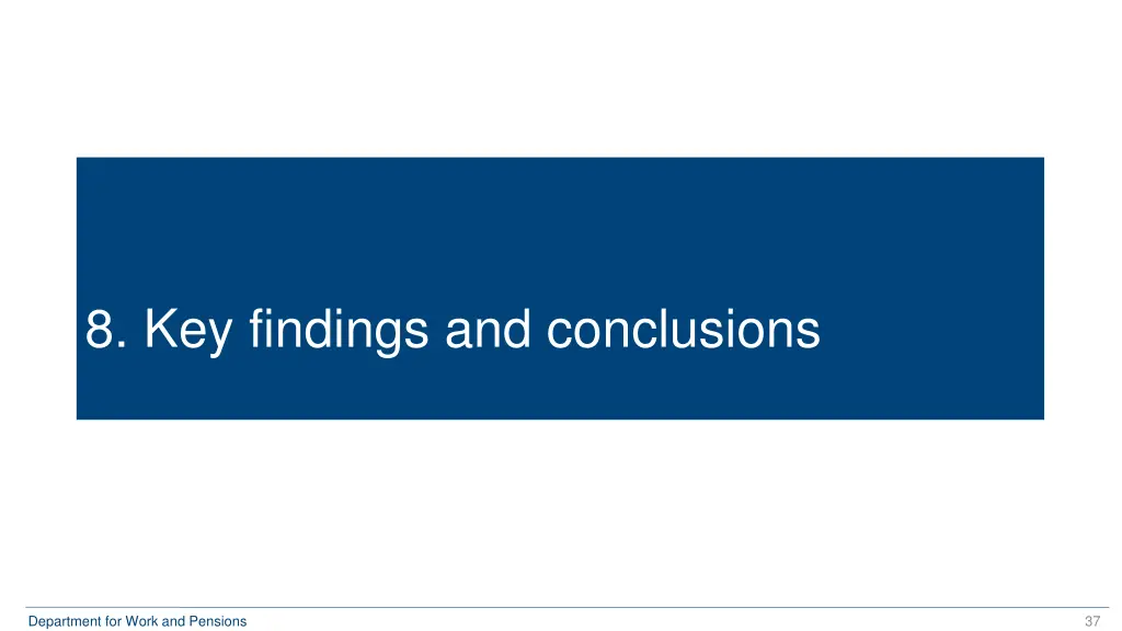 8 key findings and conclusions