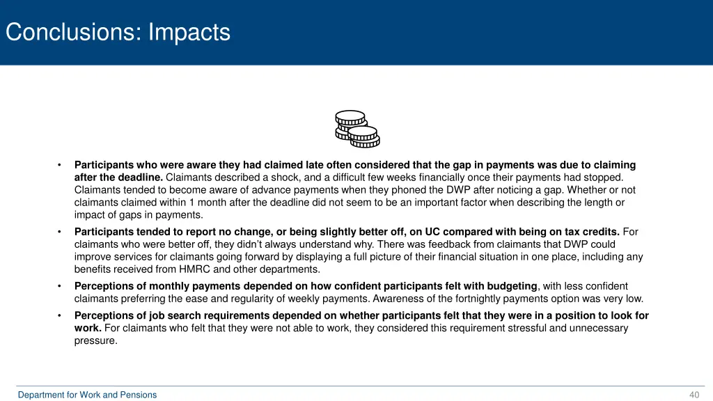 conclusions impacts