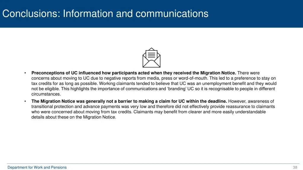 conclusions information and communications