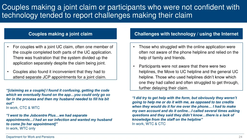 couples making a joint claim or participants