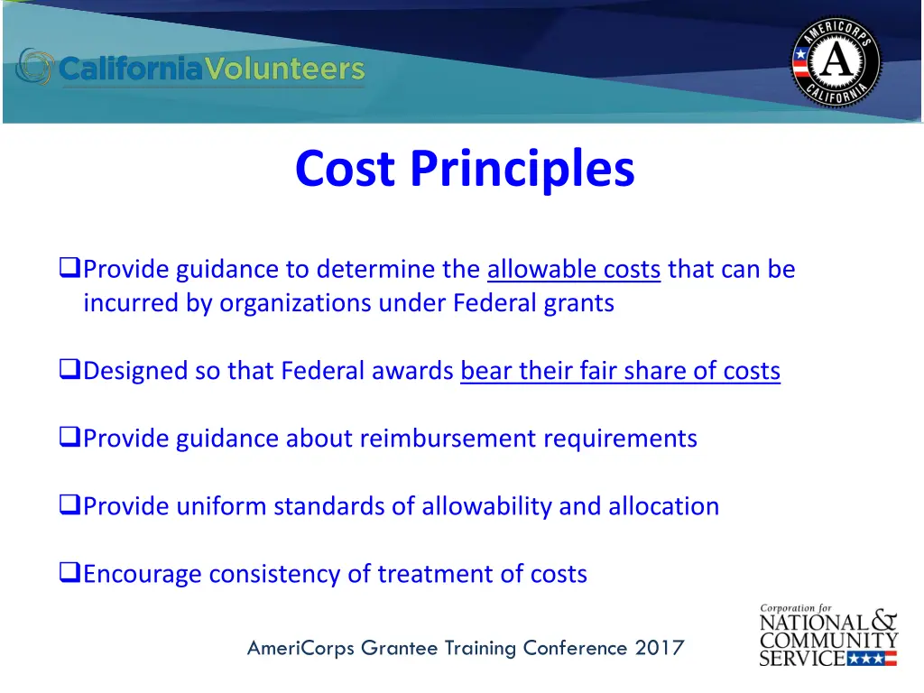 cost principles