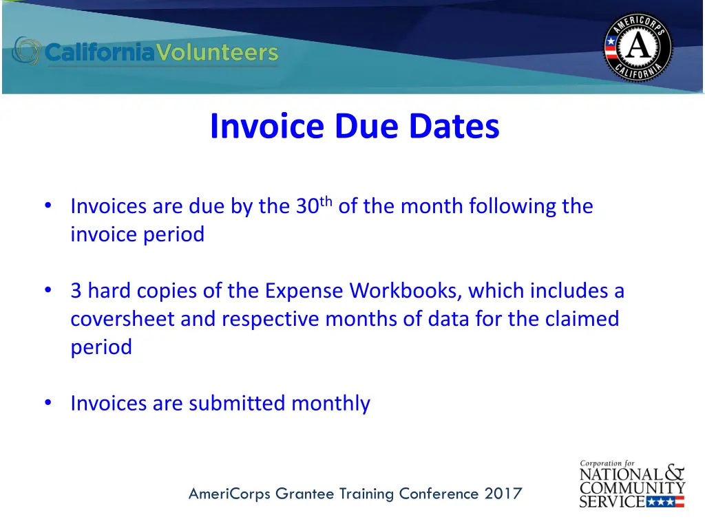 invoice due dates