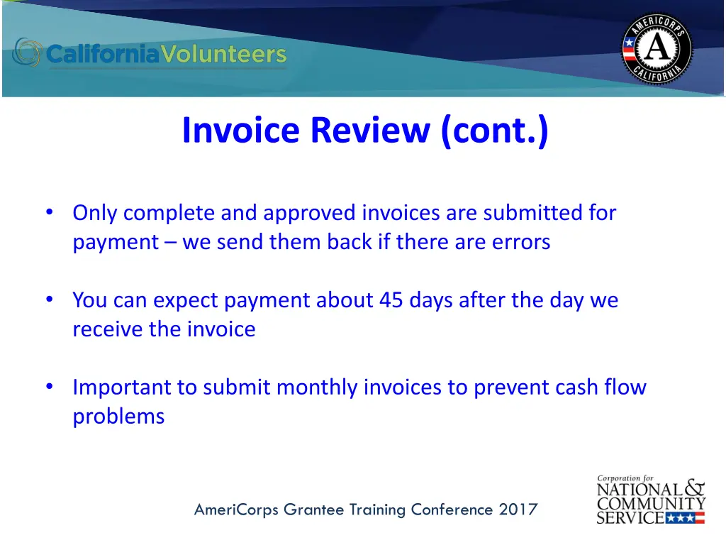 invoice review cont