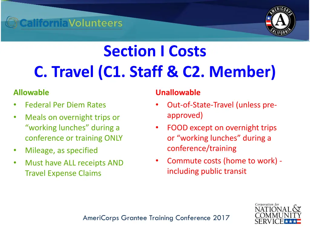 section i costs 1