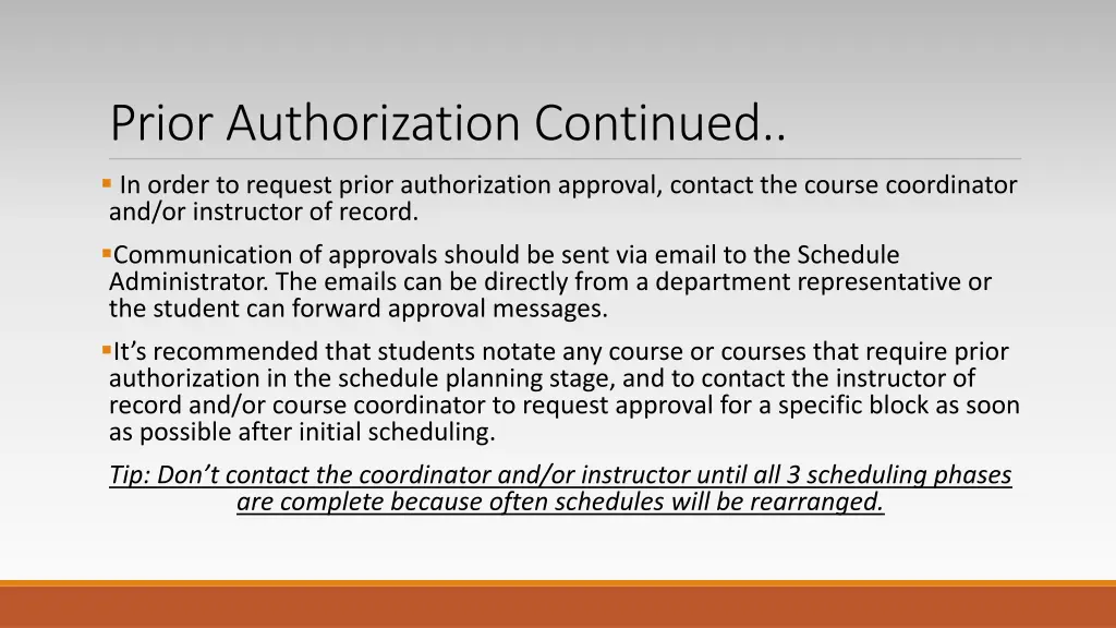 prior authorization continued