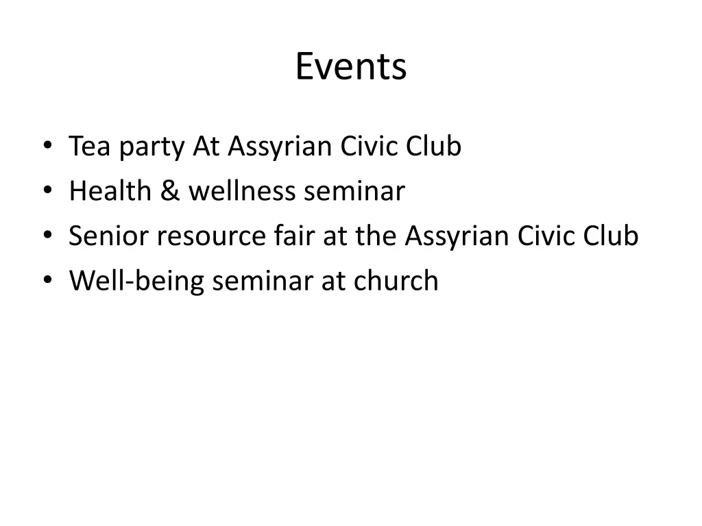 events