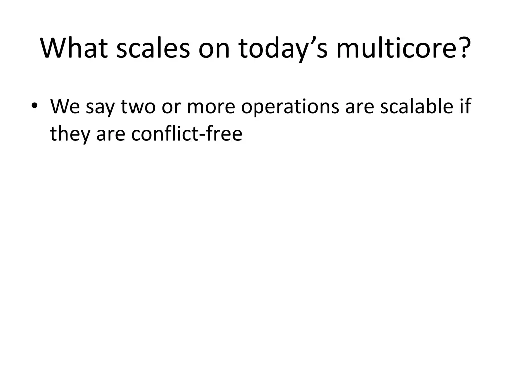 what scales on today s multicore