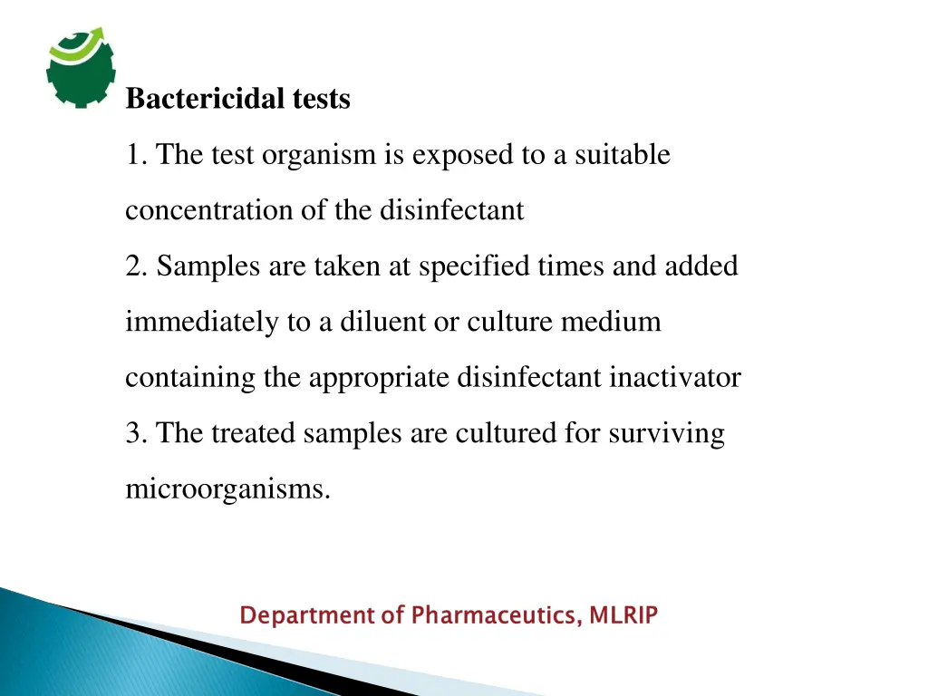bactericidal tests