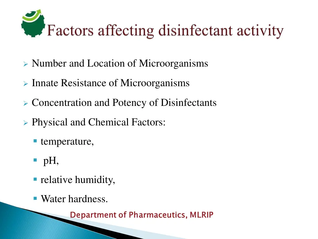 number and location of microorganisms
