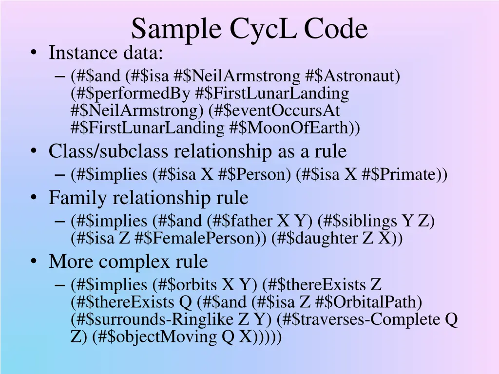 sample cycl code instance data