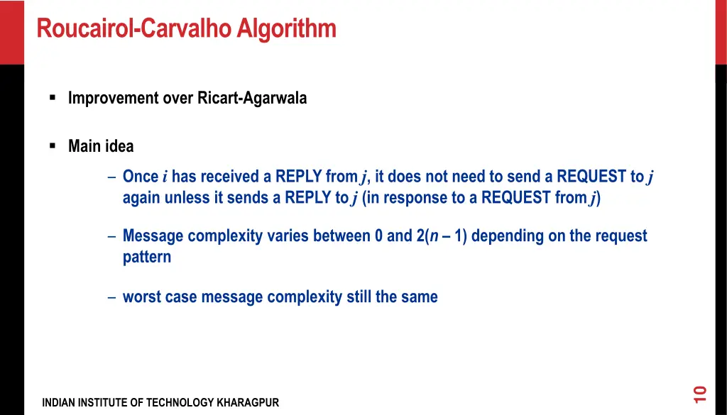 roucairol carvalho algorithm